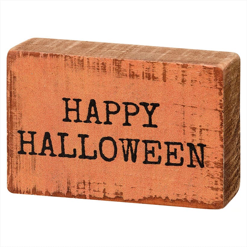 Happy Halloween Block Sign