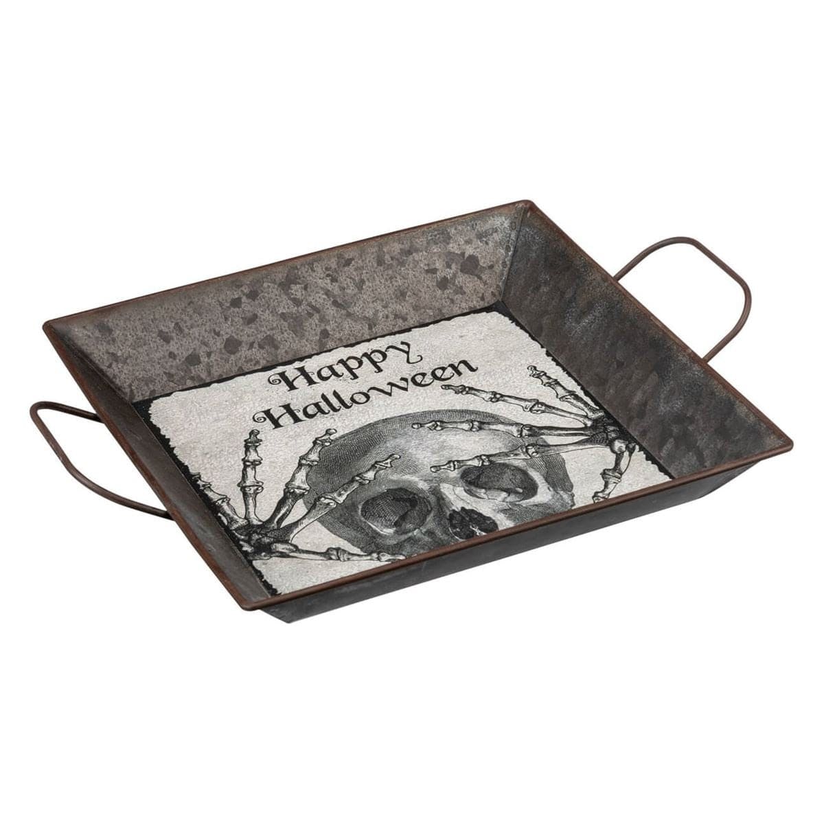 Happy Halloween Skeleton Tray