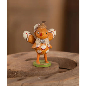 Orange turkey figure with bow tie by michelle lauritsen design for bethany lowe thanksgiving decor