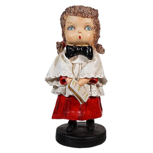 Harmony Caroling Girl Resin Figurine