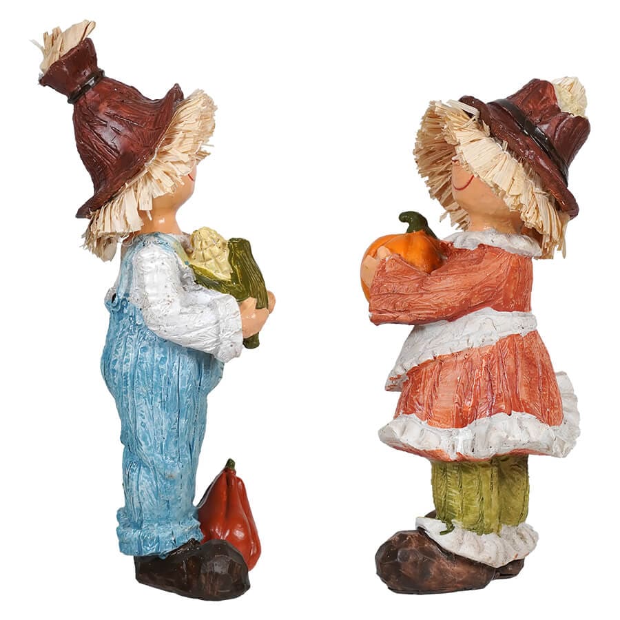 Harvest Scarecrow Couple Set/2 - Thanksgiving