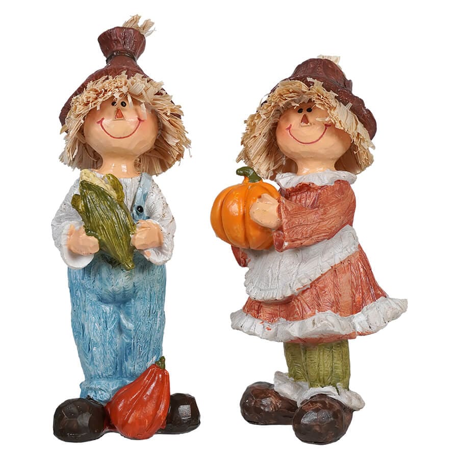 Harvest Scarecrow Couple Set/2 - Thanksgiving