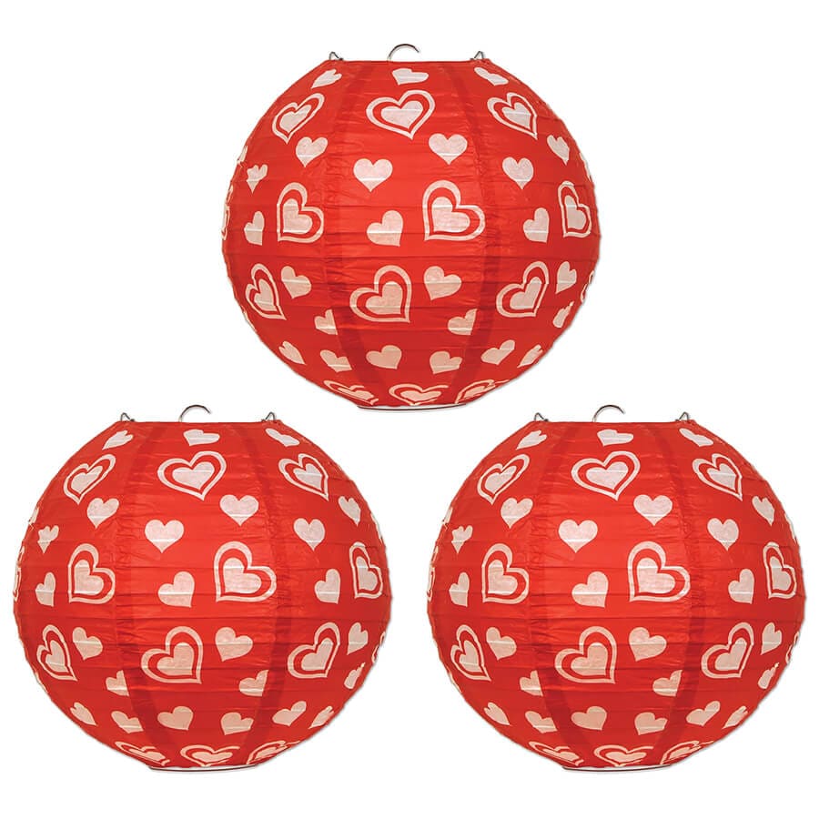 Heart Paper Lanterns Set/3