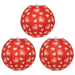 Heart Paper Lanterns Set/3