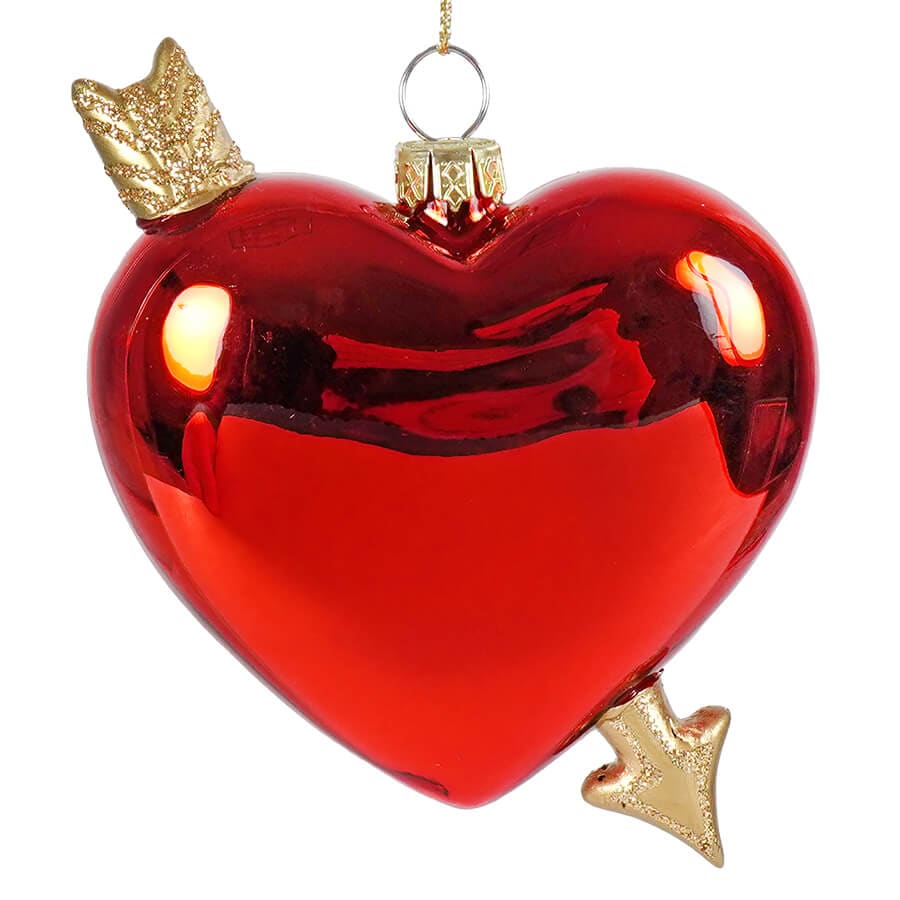 Heart With Arrow Ornament - Ornaments