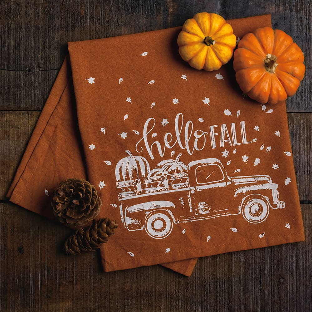 Hello Fall Dish Towel