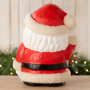 Hello santa bethany lowe christmas figure featuring a red and white santa with textured fur trim and glossy finish