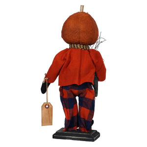 Herbert Fall Pumpkin Head Holding Crow