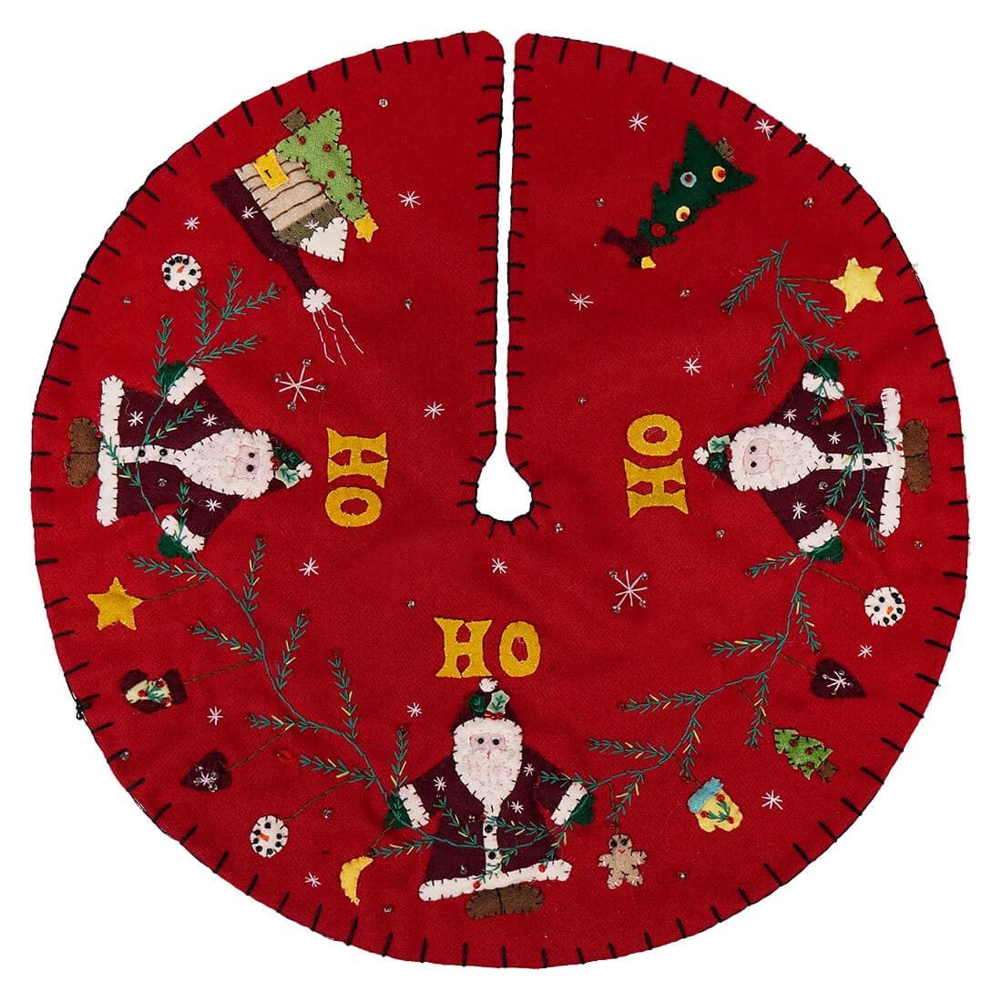 Ho! Ho! Ho! Three Santas Tree Skirt