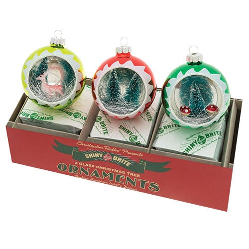 Holiday Splendor Round Scene Ornaments Set/3