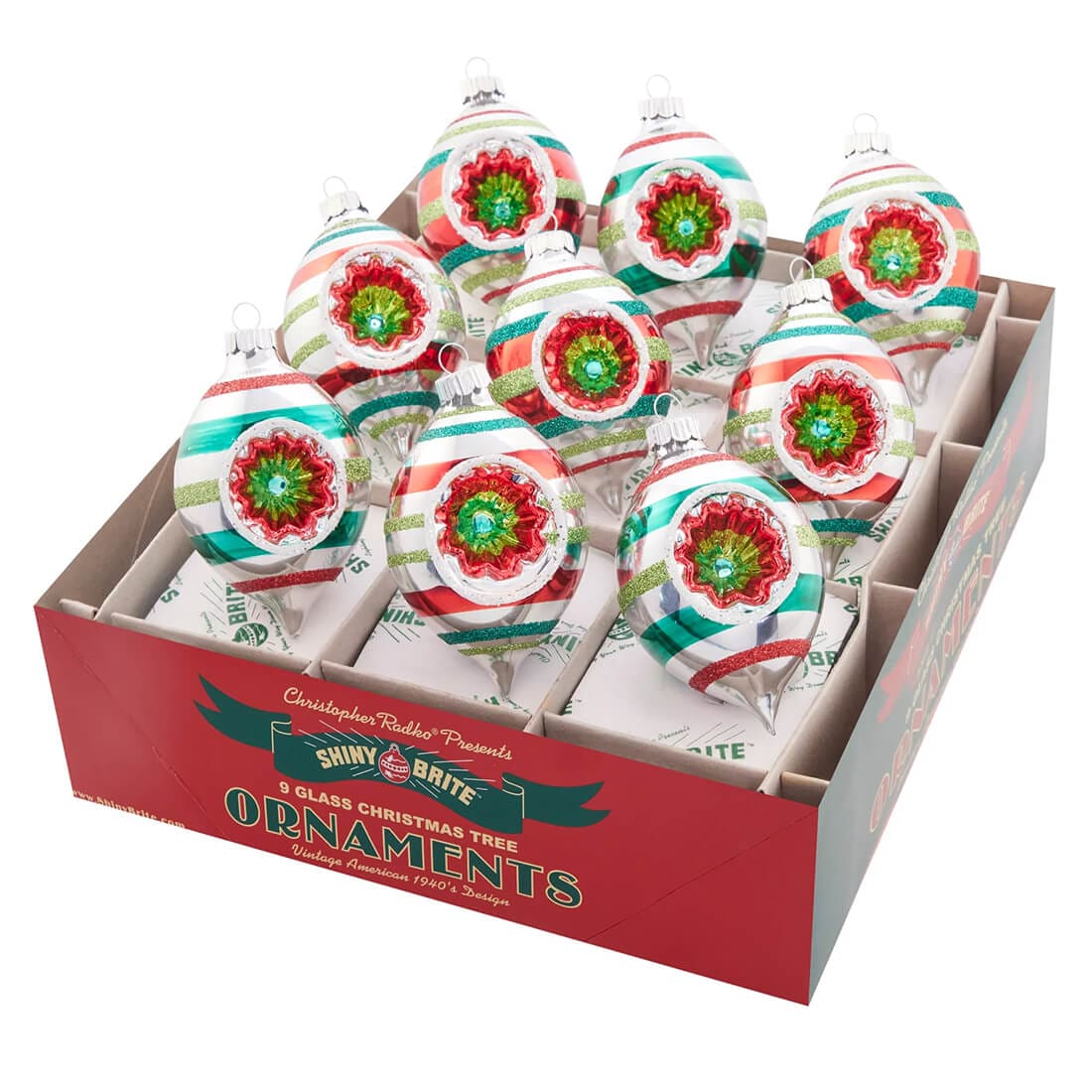 Holiday Splendor Tulip Ornaments Set/9 - Ornaments