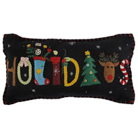 image of Hand Stitched & Fabric Christmas Pillows decor