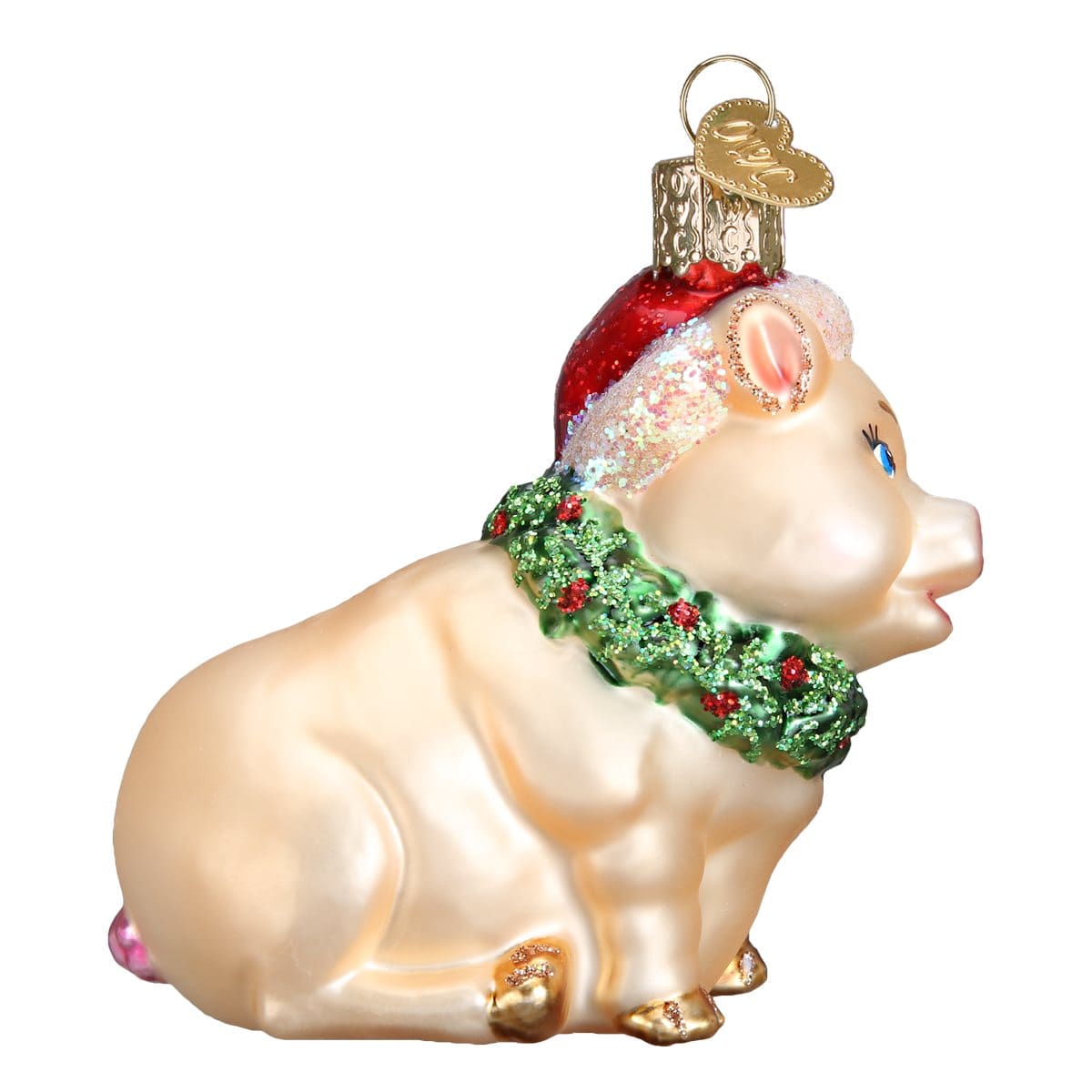 Holly Pig Ornament