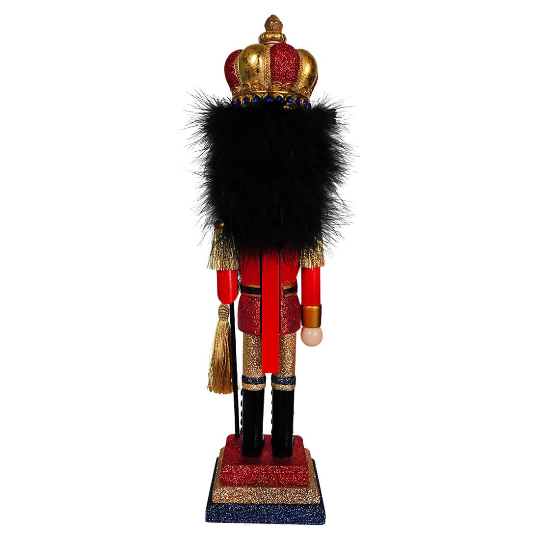 Hollywood Red & Gold Nutcracker King Wearing Crown