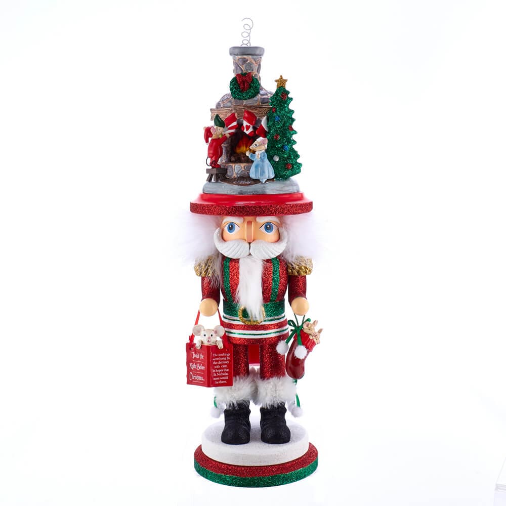 Hollywood Stockings On Fireplace Nutcracker