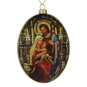 Holy Family Oval Ornament