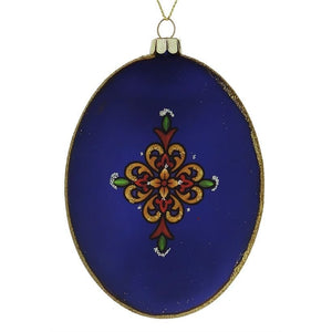Holy Family Stained Glass Oval Ornament