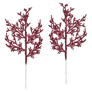 Hot Pink Coral Spray Pick Set/2