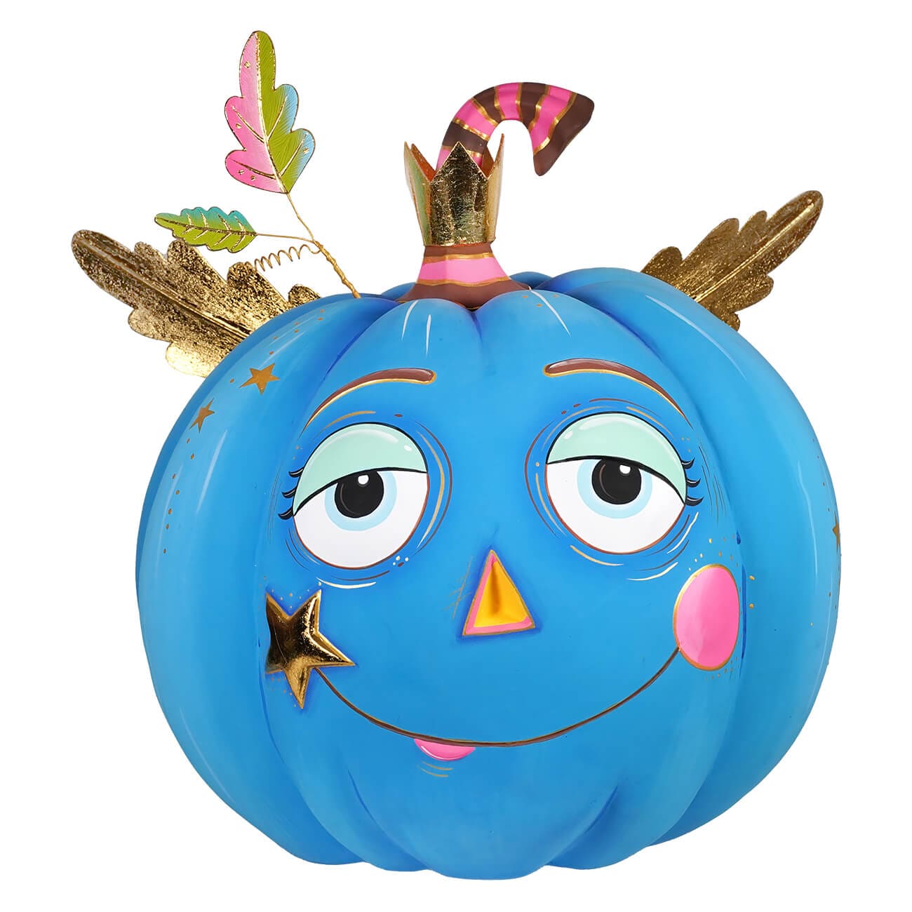 Hugourd Blue Pumpkin Pixie Display by Glitterville Traditions