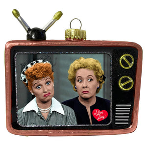 I Love Lucy® Lucy and Ethel Glass TV Ornament - Ornaments