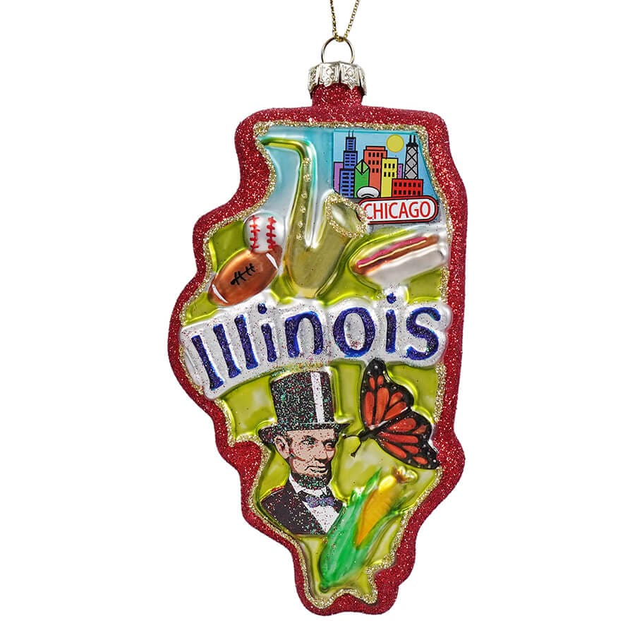 Illinois Glass Ornament - Ornaments