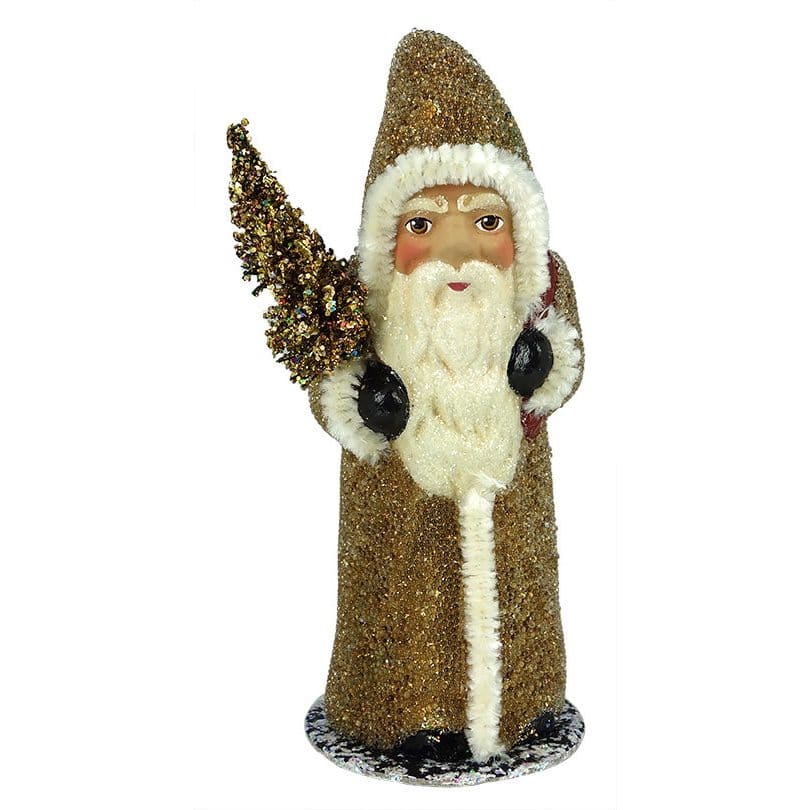 Ino Schaller Beaded Gold Santa