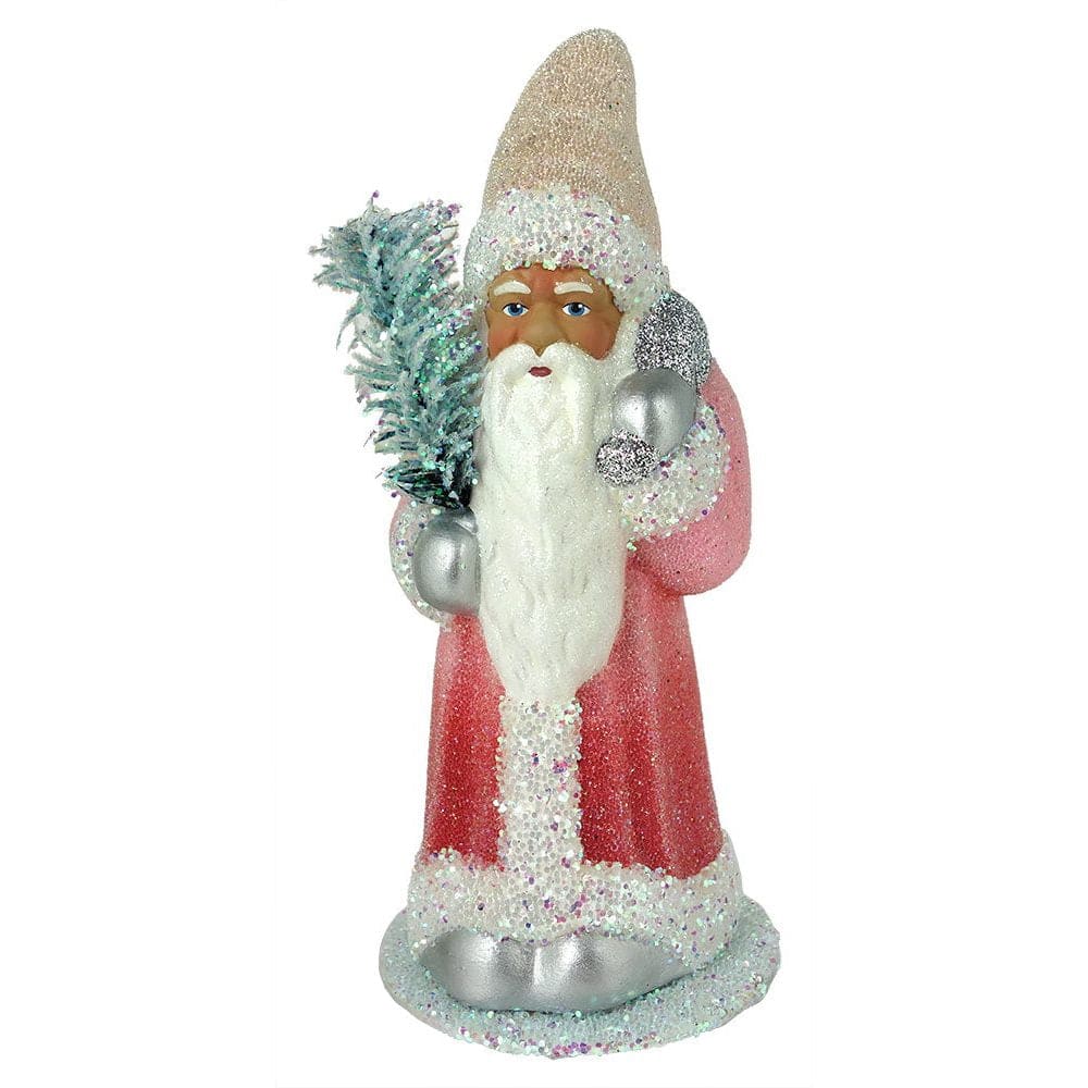 Ino Schaller Beaded Pink Santa with Tree