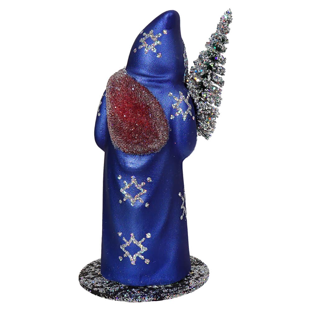 Blue Santa With Silver Stars