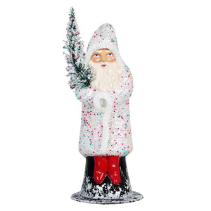 Ino Schaller Confetti Beaded Coat Santa Holding Tree