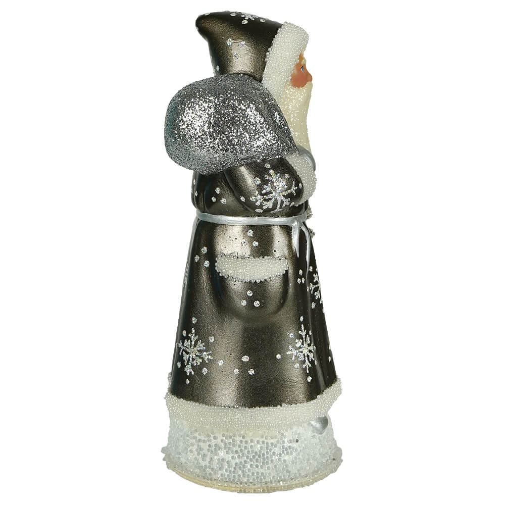 Ino Schaller Metallic Silver Snowflake Santa
