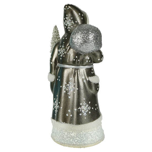 Ino Schaller Metallic Silver Snowflake Santa