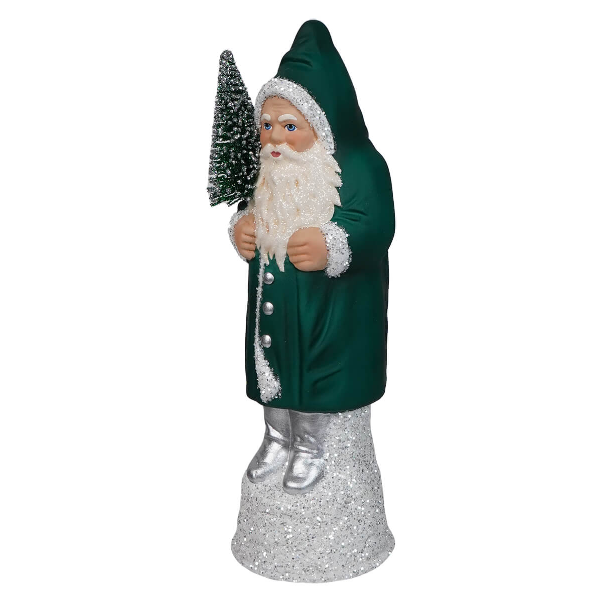 Ino Schaller Petrol Coat & Silver Boot Santa - Christmas