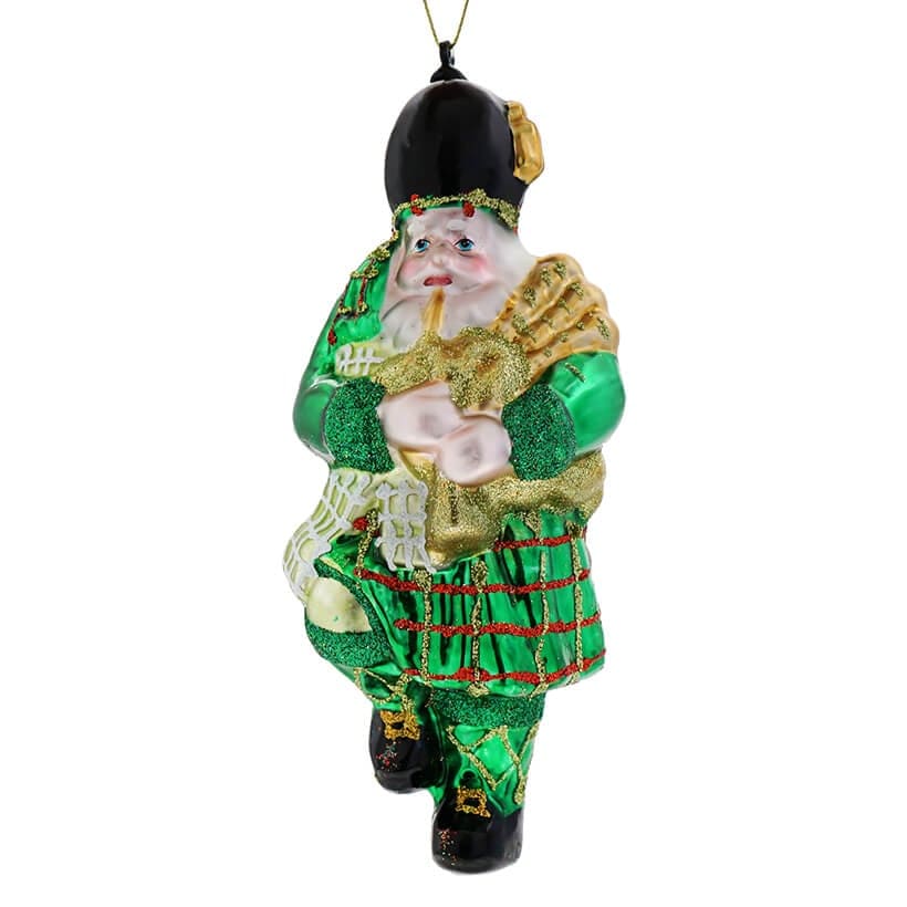 Irish Santa With Bagpipe Ornament