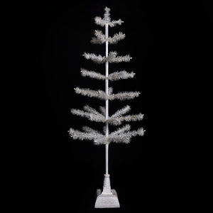 Ivory Feather Tree with Glittered Base