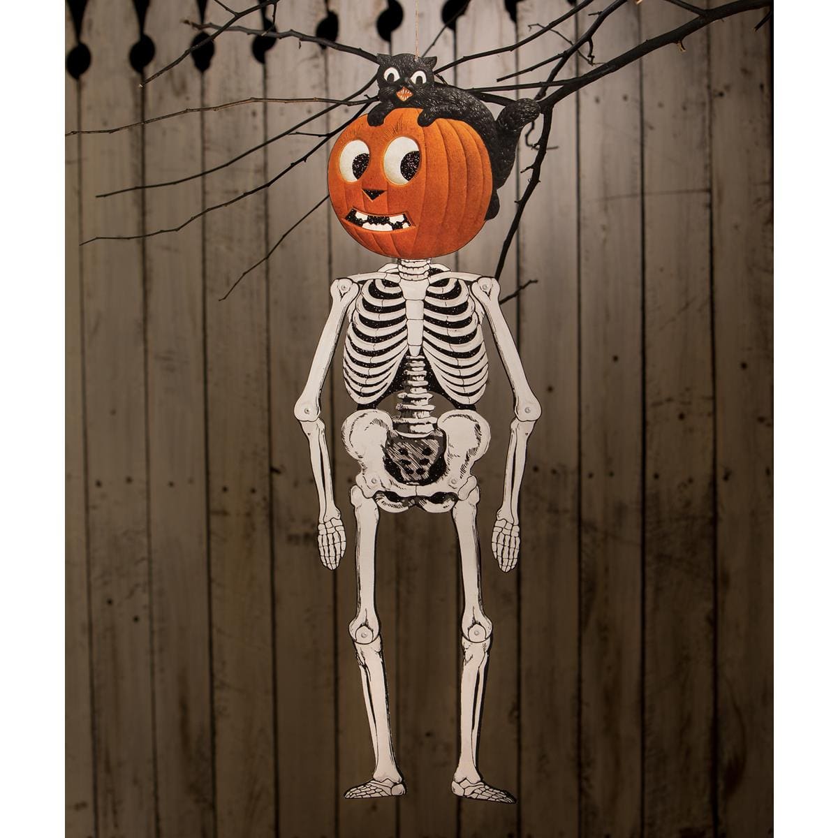 Jack & Cat Hanging Skeleton - Halloween