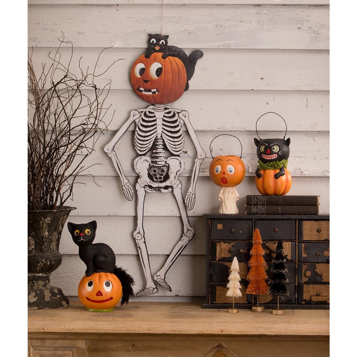 Jack & Cat Hanging Skeleton - Halloween