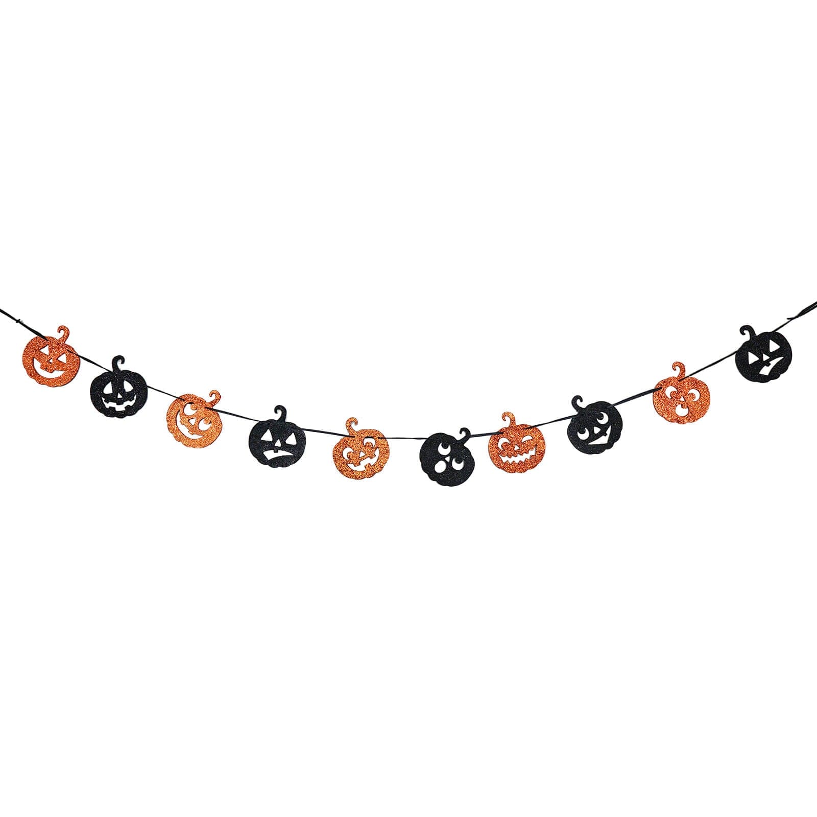 Jack-O-Lantern Glitter Garland