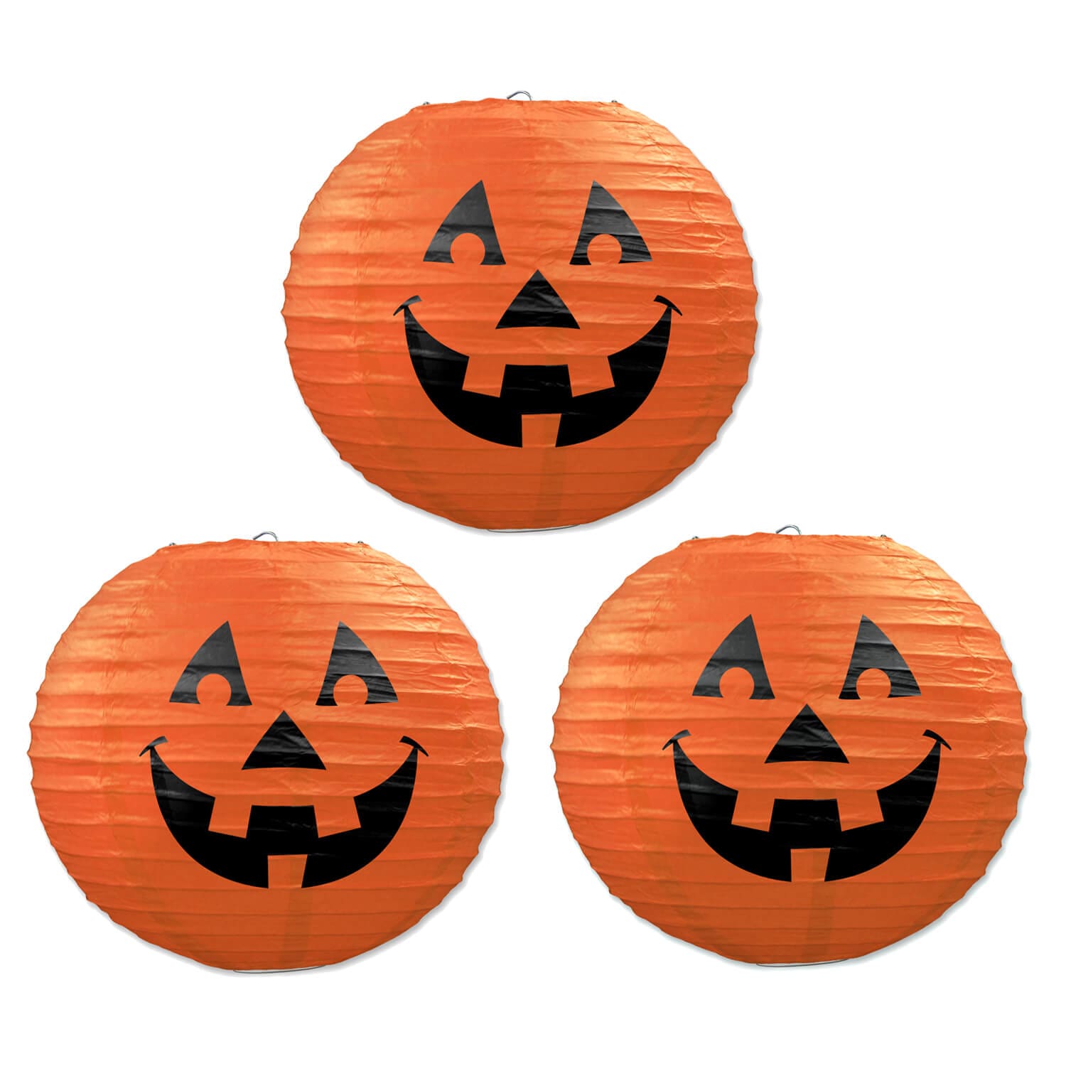 Jack-O-Lantern Paper Lanterns Set/3