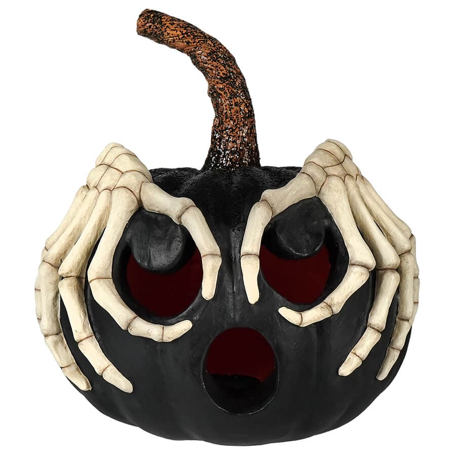 Jack O' Lantern with Skeleton Hands