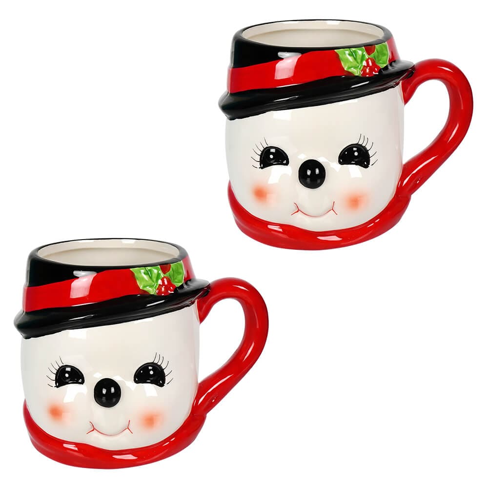 Jackson Snowman 3D Mugs Wearing Hat Set/2