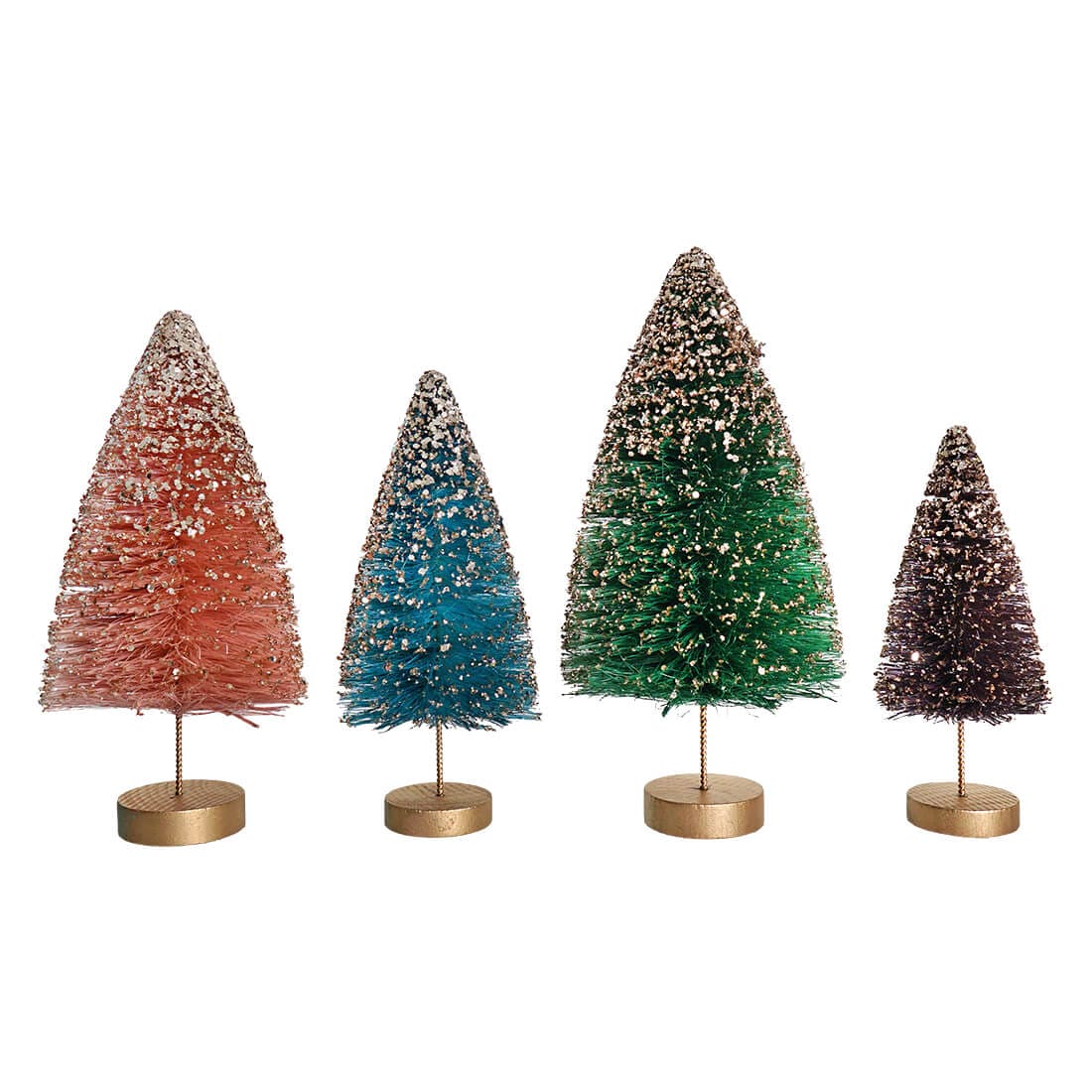 Jewel-Tide Bottle Brush Trees Set/4