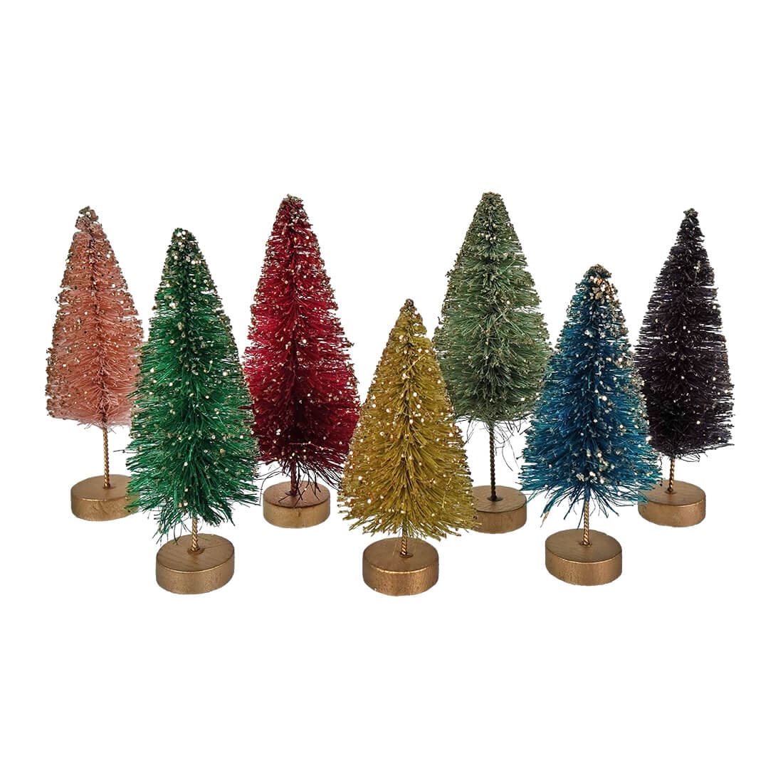 Jewel-Tide Mini Bottle Brush Trees Set/7