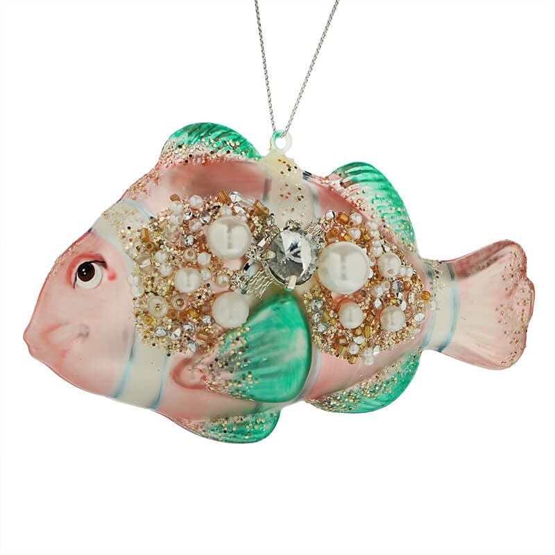 Jeweled Pastel Fish Ornament