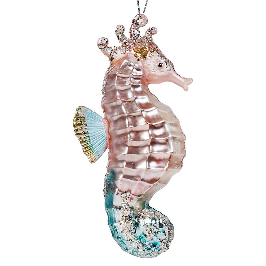 Jeweled Pastel Seahorse Ornament - Ornaments