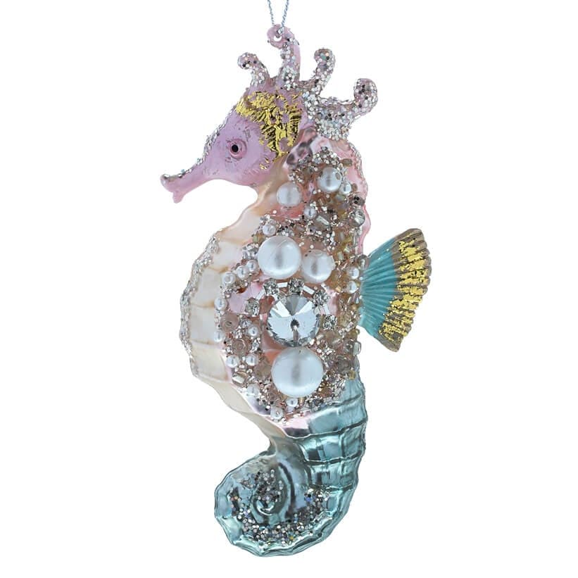 Jeweled Regal Seahorse Sea Life Ornament