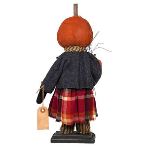 Jill Fall Pumpkin Head Holding Pumpkin