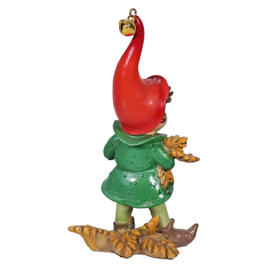 Jingle Bell Elf Holding Sheaves Of Wheat - Christmas