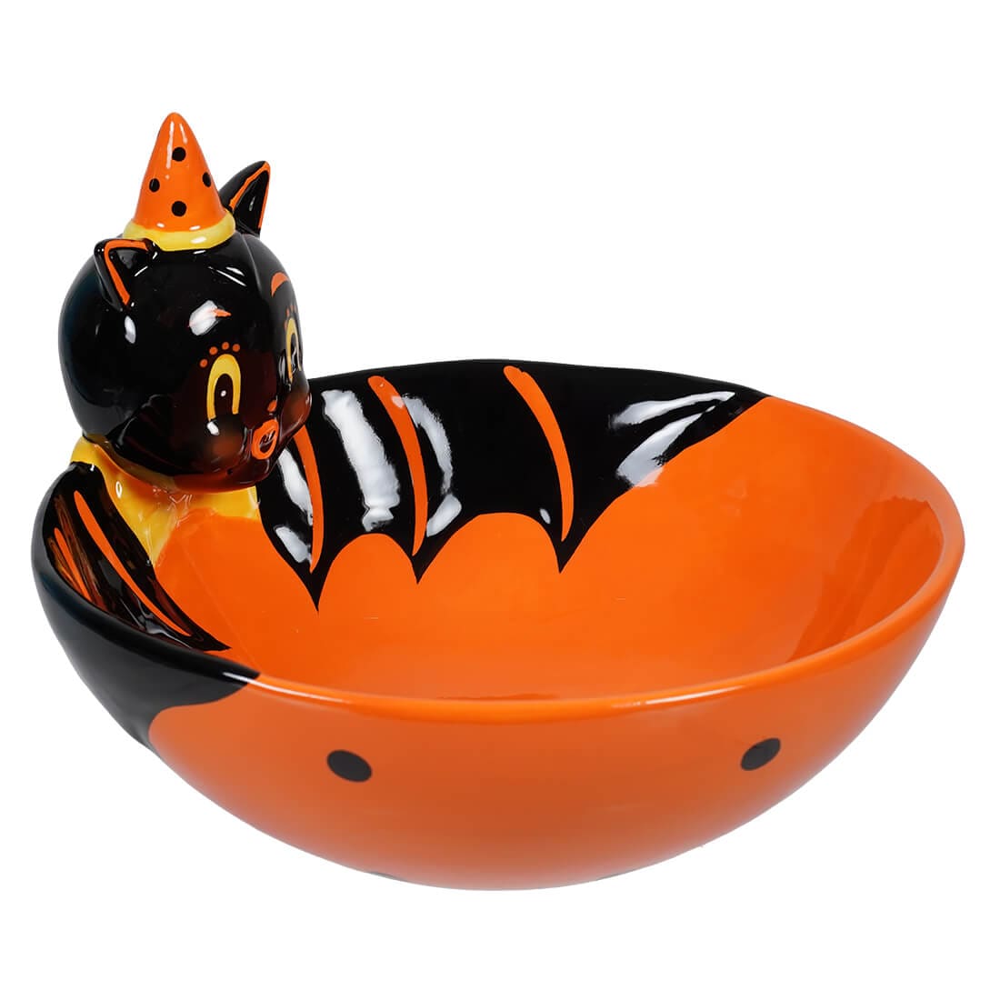 Johanna Parker Carnival Cottage Bat Serving Bowl - Halloween