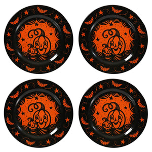 Johanna Parker Halloween Pumpkins Plates Set/4
