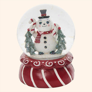 Red Christmas Snowman Water Globe